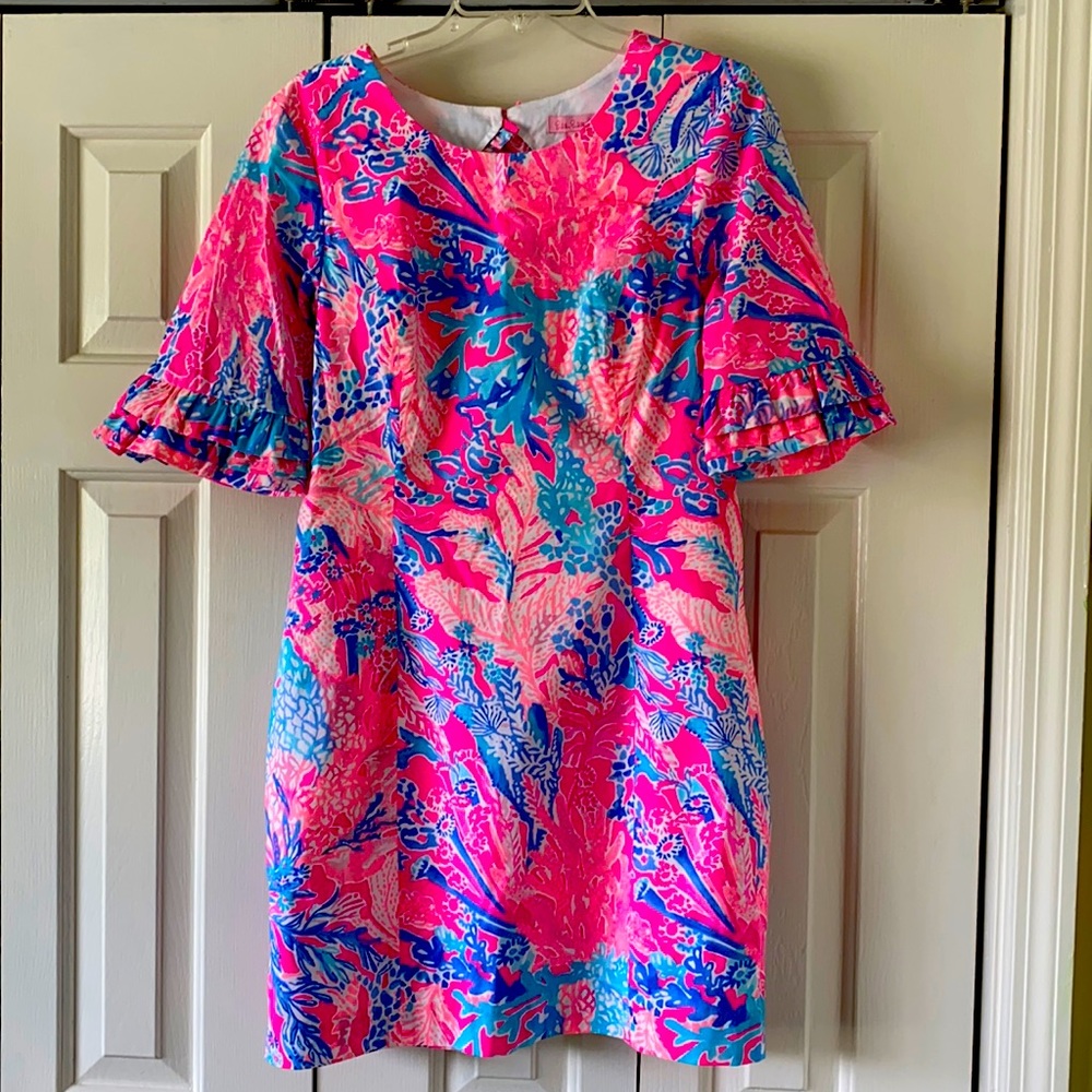Lilly Pulitzer NWT Neon Aquadesiac Fiesta Dress